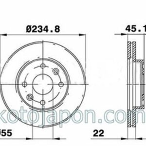 FREN DİSKİ ÖN RIO 1,3 00-05 235MM HAVALI