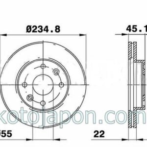 FREN DİSKİ ÖN RIO 1,3 00-05 235MM HAVALI