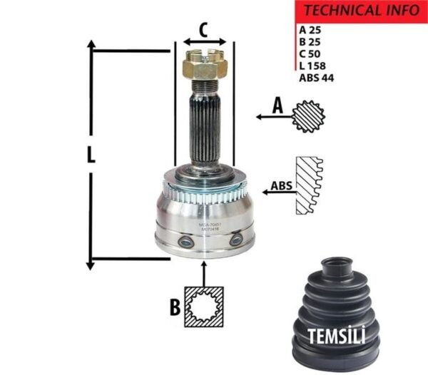 AKS KAFA DIŞ MATRIX 04-10 CRDI 25*50*25