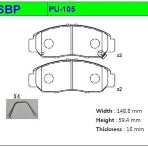 BALATA ÖN CIVIC 06-18 (YAY PİM DELİKLİ)