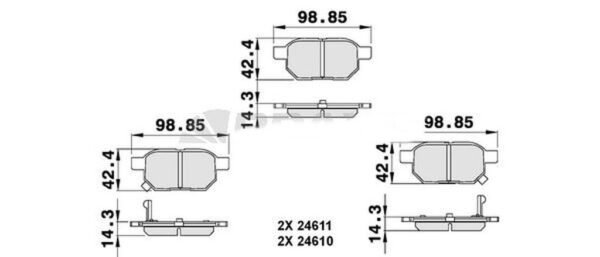 BALATA ARKA COROLLA 06-19 YARIS 06- AURIS 07- (BENZİNLİ)
