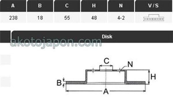 FREN DİSKİ ÖN D22 98-06 SKYSTAR 02- YD25 NAVARA 02-05 4*2 260MM-6
