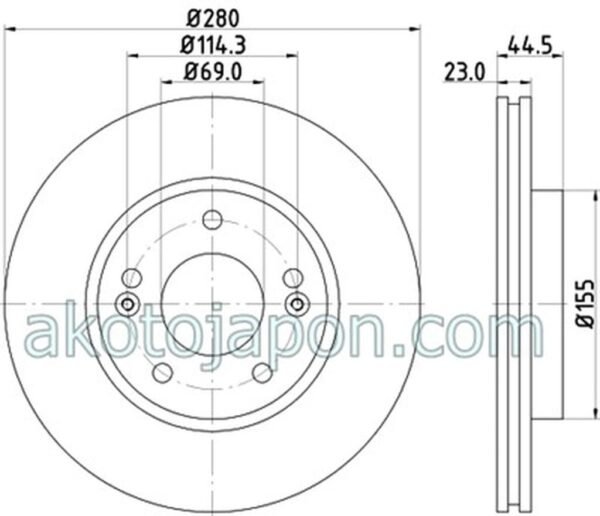 FREN DİSKİ ÖN ELANTRA I30 11- KONA 18- CEED 12-CERATO 15-