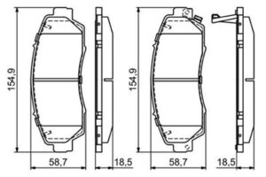BALATA ÖN CRV 07-12 CRV 12- 154,9MM