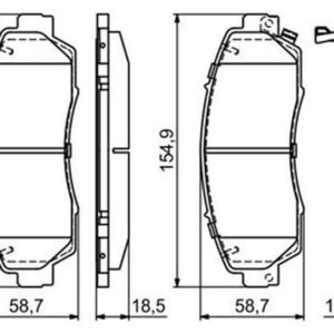 BALATA ÖN CRV 07-12 12- 154,9MM