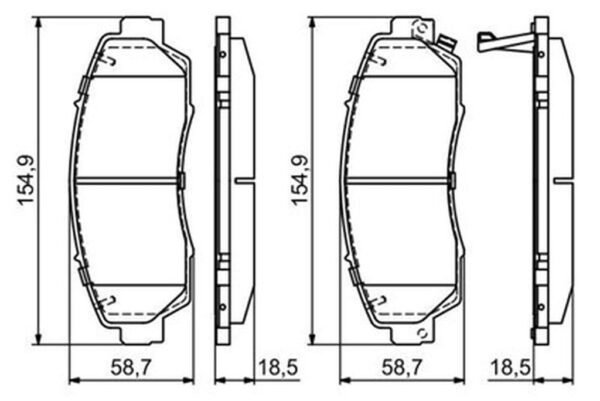 BALATA ÖN CRV 07-12 12- 154,9MM