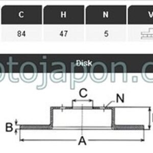 FREN DİSKİ ÖN HILUX 89-97 LN 85 2WD HIACE 257MM