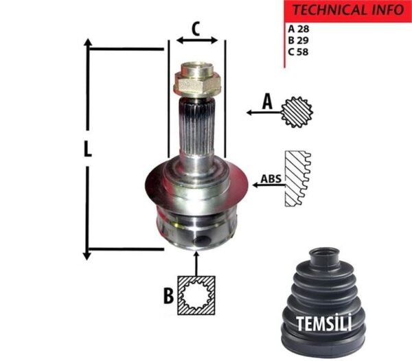 AKS KAFA DIŞ SX4 06-12 28*29*58
