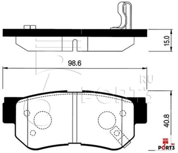 BALATA ARKA GETZ 03-11 ELANTRA 06- SONATA 99-11 SANTAFE 01-06 TUCSON 05- SPORTAGE 97- KYRON