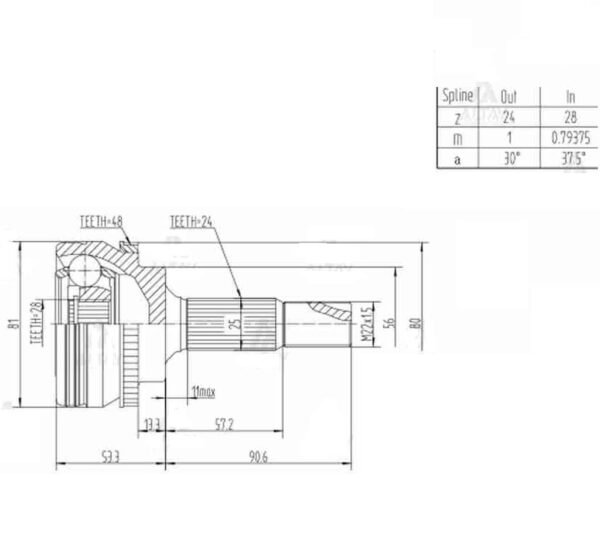 AKS KAFA DIŞ YARIS 03-05 1,0 1SZFE