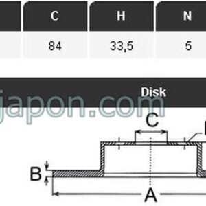 FREN DİSKİ ÖN L300 L200 86-98 5 BİJON 258MM