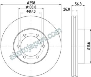 FREN DİSKİ ÖN PREGIO 97-05 2,5 2,7 258MM