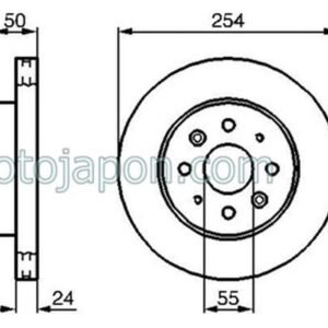FREN DİSKİ ÖN RIO 1,5 00-05 SHUMA 00-04 254MM HAVALI