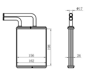 KALORİFER PETEK CANTER 3,5 TON 06-12 FE711 FE839 LANCER 03-07 OUTLANDER 03-07