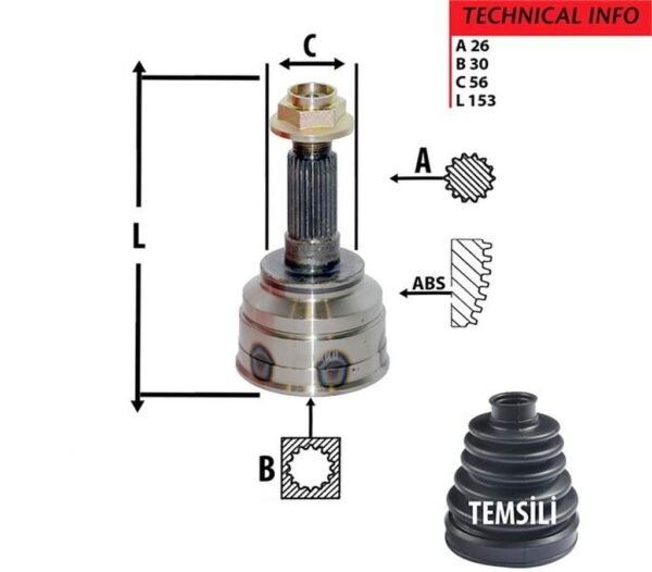 AKS KAFA DIŞ 323 96-00 FAMILIA LANTIS 30DİŞ ABS
