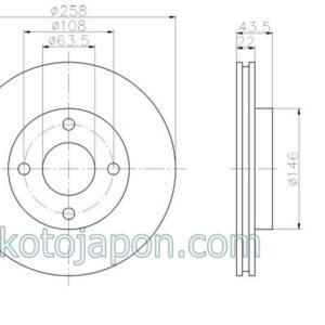 FREN DİSKİ ÖN MAZDA 2 03- FOCUS 98- FIESTA 01- FUSHION 02-