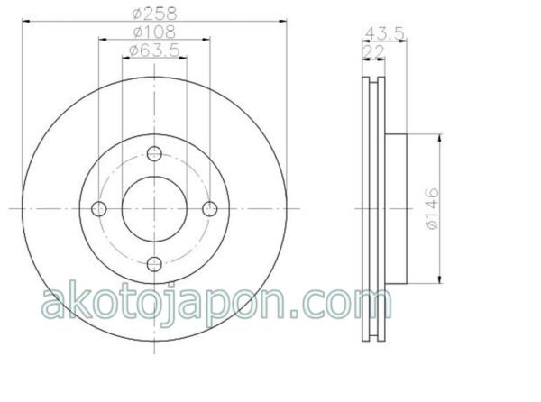FREN DİSKİ ÖN MAZDA 2 03- FOCUS 98- FIESTA 01- FUSHION 02-