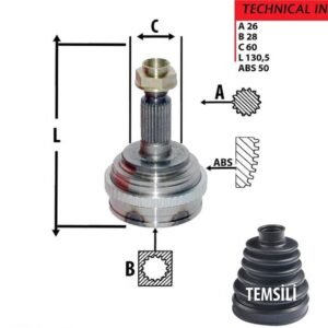 AKS KAFA DIŞ CIVIC 01-06 1,6 ABSLİ 50T