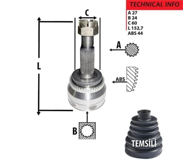 AKS KAFA DIŞ CERATO 05- ABS Lİ 1,5 CRDI