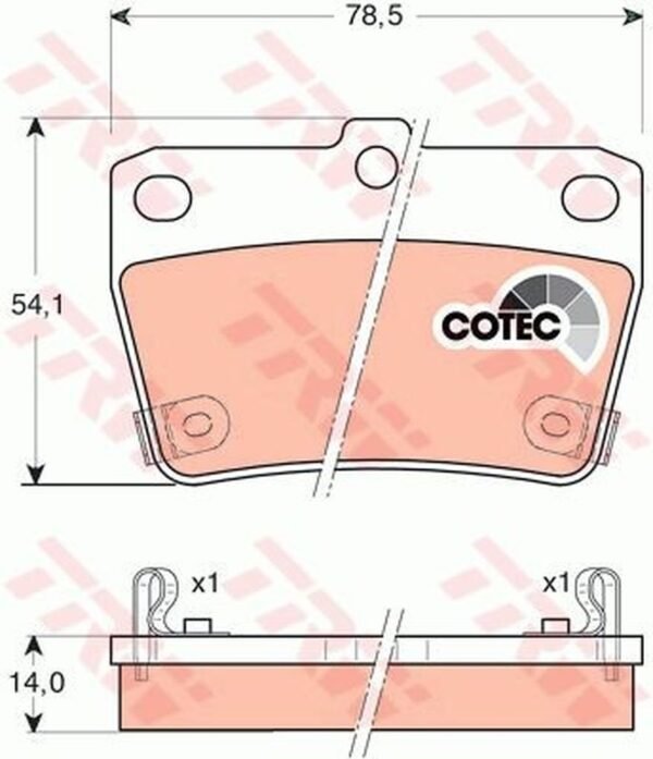 BALATA ARKA CHERY TIGGO 08-12 TERIOS 00- RAV 4 00-