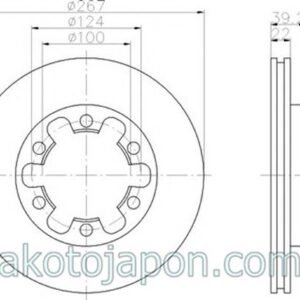 FREN DİSKİ ÖN D21 83-98 2*4 WD SAMSUNG TD25 TD27 265MM