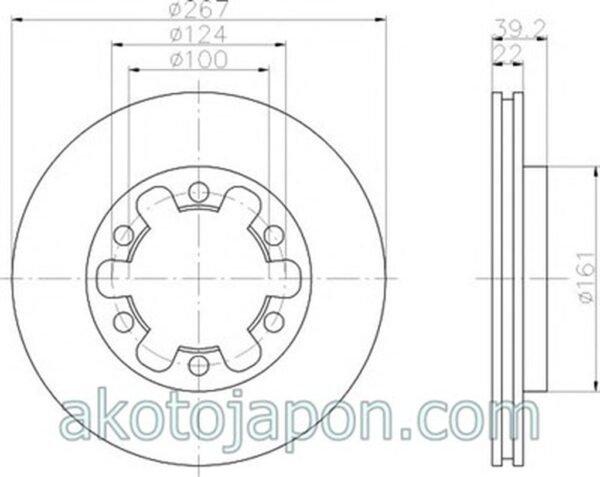 FREN DİSKİ ÖN D21 83-98 2*4 WD SAMSUNG TD25 TD27 265MM