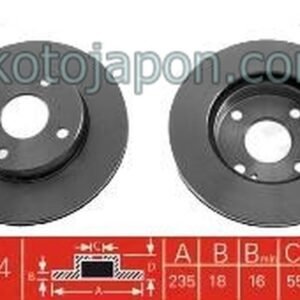 FREN DİSKİ ÖN 323 90-95 96-98 B6 TK. 235MM HAVALI