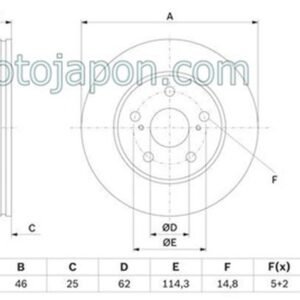 FREN DİSKİ ÖN COROLLA 19- YARIS CROSS 20- 282*25*5