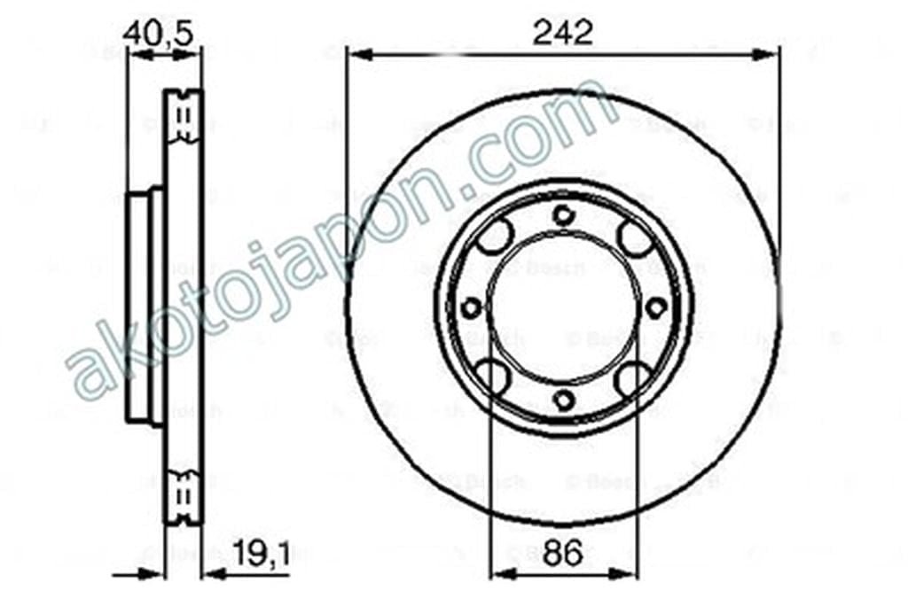 FREN DİSKİ ÖN ACCENT 95-00 EXCEL 242MM
