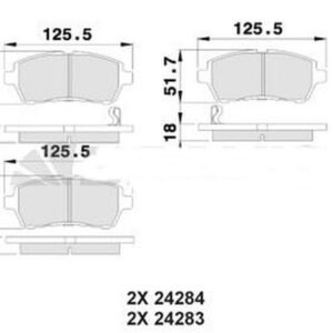 BALATA ÖN MAZDA 2 08- MATERIA SIRION 06- JUSTY 07- SWIFT 10- FIESTA 08-