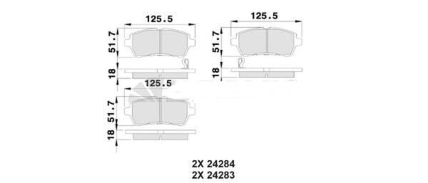 BALATA ÖN MAZDA 2 08- MATERIA SIRION 06- JUSTY 07- SWIFT 10- FIESTA 08-