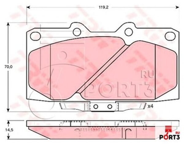 BALATA ÖN IMPREZA 98-05 FORESTER 98-02 TURBO