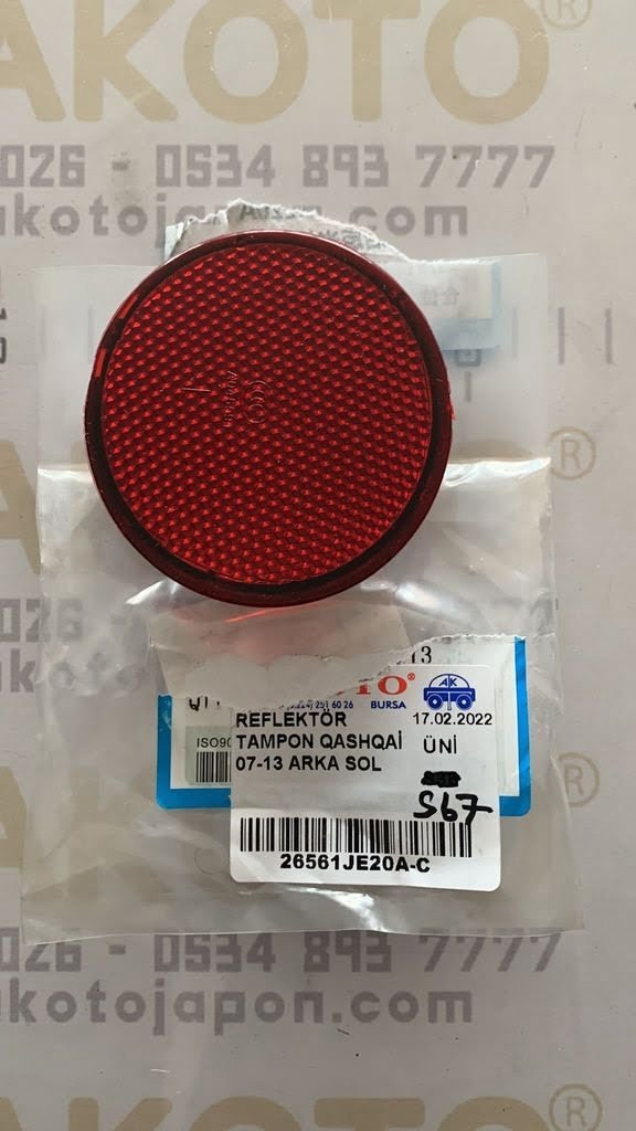 REFLEKTÖR TAMPON QASHQAI 07-13 SOL ARKA