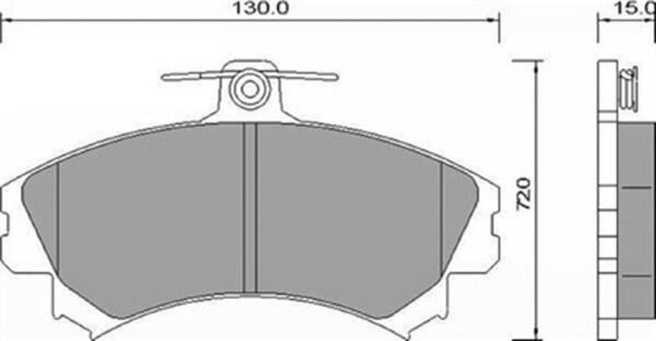 BALATA ÖN CARISMA 96-06 COLT 04- SPACESTARE 98- 130MM*72MM