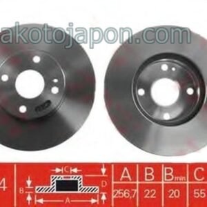 FREN DİSKİ ÖN 323 95-98 FAMILIA LANTIS 257 MM HAVALI