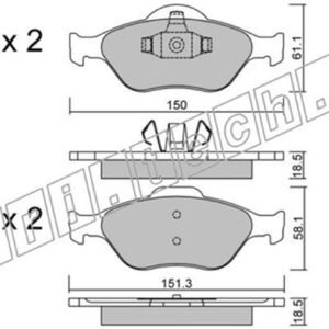 BALATA ÖN YARIS 06-18 MAZDA 2 03- ACCORD 03-08 FIESTA FUSHION 02-