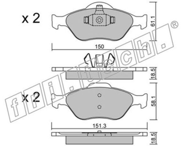 BALATA ÖN YARIS 06-18 MAZDA 2 03- ACCORD 03-08 FIESTA FUSHION 02-
