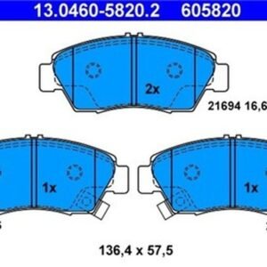 BALATA ÖN CIVIC 1,6 96-00 MONDEO 93-00 VTEC 04- 136,5MM