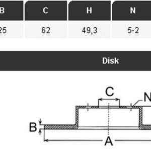 FREN DİSKİ ÖN COROLLA 06-13 AURIS 07-13 1,4 D4D RAV4 00-05 (DİZEL) 275MM