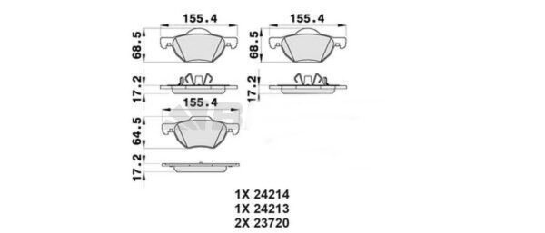BALATA ÖN ACCORD 03-08 MAZDA 3 02- YARIS 06- FIESTA FUSHION 02-