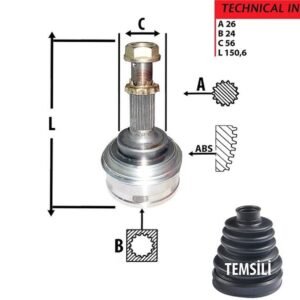 AKS KAFA DIŞ CORONA CARINA AVENSIS 95-97 ABS Lİ