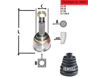 AKS KAFA DIŞ ACCENT 95-06 1,3 1,5 GETZ 03-06 EXCEL LANCER BENZİNLİ (ABS'SİZ)