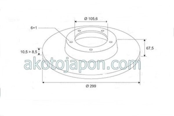 FREN DİSKİ ÖN SSANGYONG KAYRON KORONDO 10- 298 MM-5