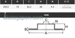 FREN DİSKİ ÖN GETZ 1,5 CRDI 256MM