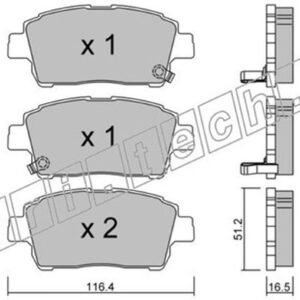 BALATA ÖN YARIS 99-05 ABS'Lİ VERSO 05- GEELY 08- 1,5