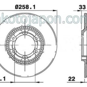 FREN DİSKİ ÖN L300 L200 86-98 6 BİJON 258 MM